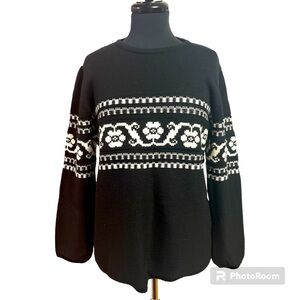 Vintage 90’s Two-tone Holiday Friendly Light Sweater EUC Women’s Size 6